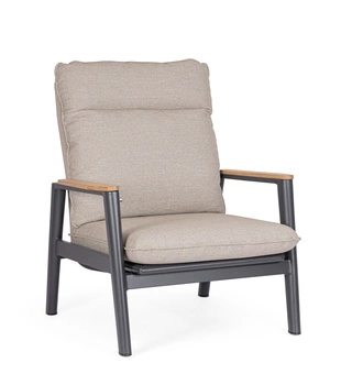 Fotel ogrodowy  BOLZANO Massimo aluminium  beż | antracyt