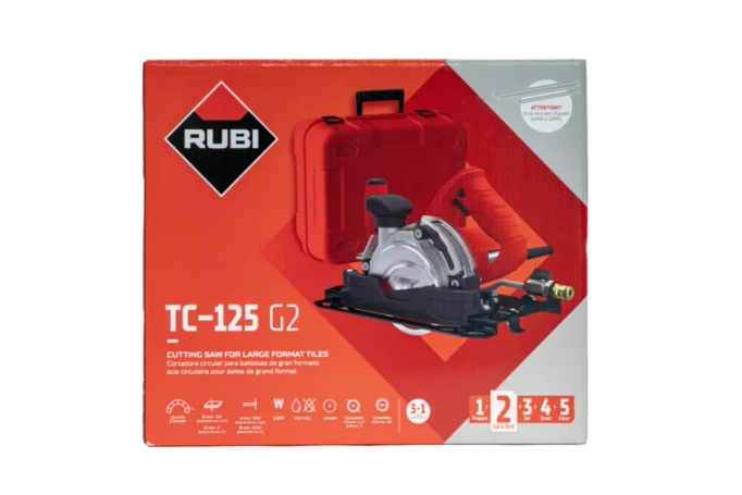 Rubi pilarka tarczowa TC-125 G2 do systemu z łączonymi prowadnicami G2 - z walizką