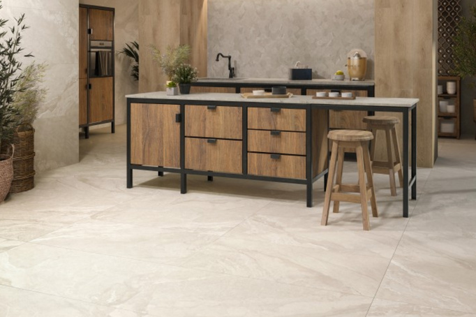 Płytka Halcon Callas Beige ścienno-podłogowa mat 60x120 imitacja kamienia beżowy 