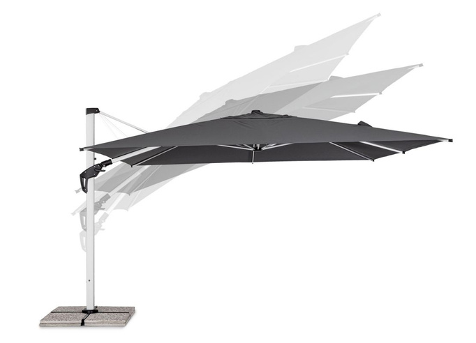 Parasol ogrodowy 4m x 4m BOLZANO Arrito aluminium antracyt