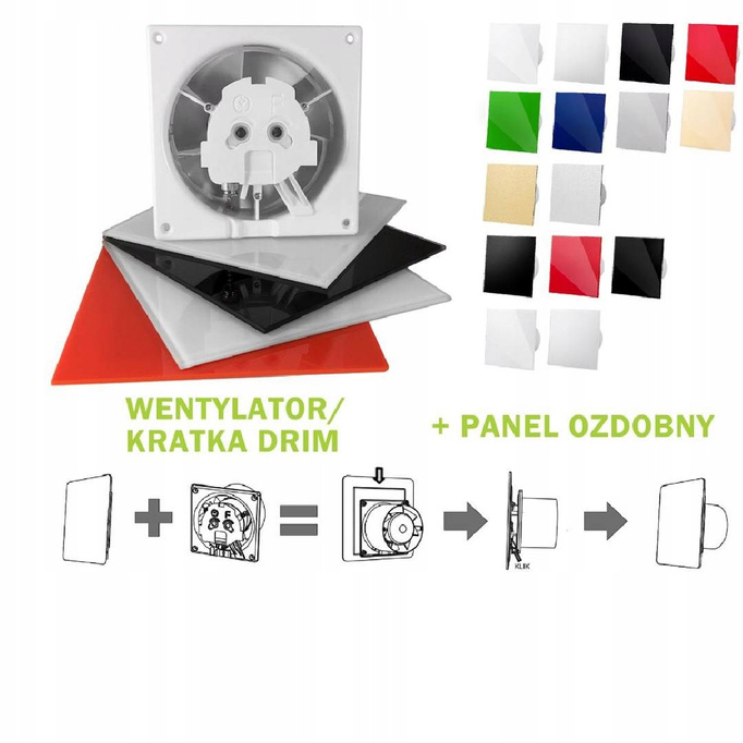 PANEL AIRROXY SZKLANY CZARNY MAT. do wen/kratki