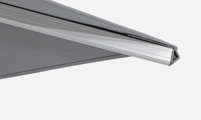 Parasol ogrodowy 400x400cm BOLZANO Ibis aluminium szary