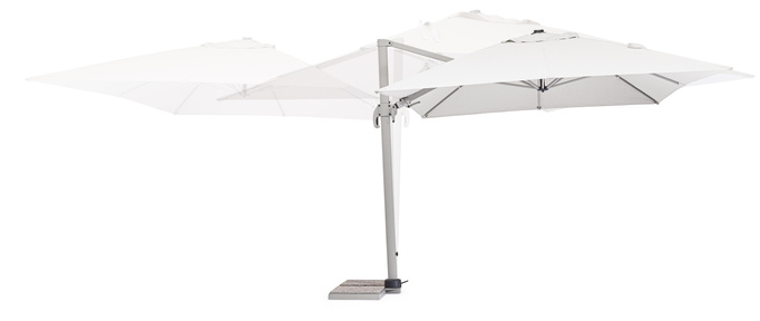Parasol ogrodowy 3m x 4m BOLZANO Santorino aluminium szary