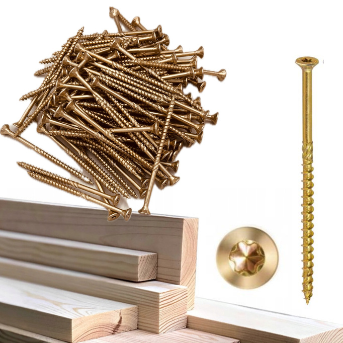 Wkręty do Drewna 5x50 Ciesielskie Stożkowe Klimas WKCS KMWHT Torx 300 Szt