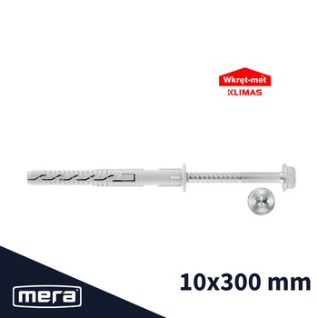 Wkręt-met kołek ramowy rozporowy z wkrętem z łbem sześciokątnym 10x300 1szt.