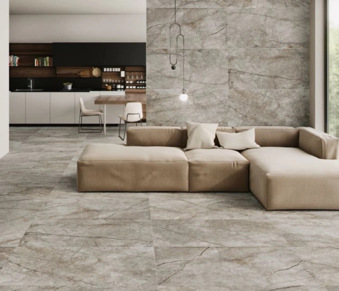 Płytka ścienno-podłogowa 120x120 mat imitacja kamienia beżowy