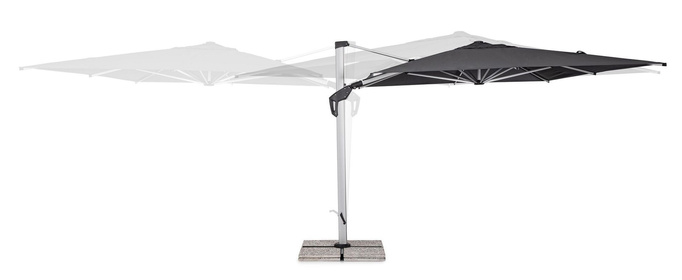 Parasol ogrodowy 3m x 4m BOLZANO Arrito aluminium antracytowy