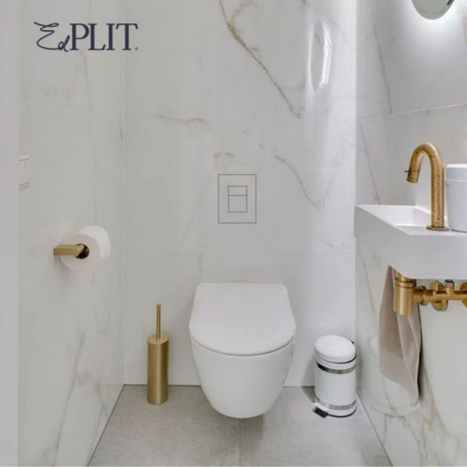 Edplit ukryty przycisk spłukujący WC - Kompatybilny z GROHE - biały - z zestawem narzędzi E10009