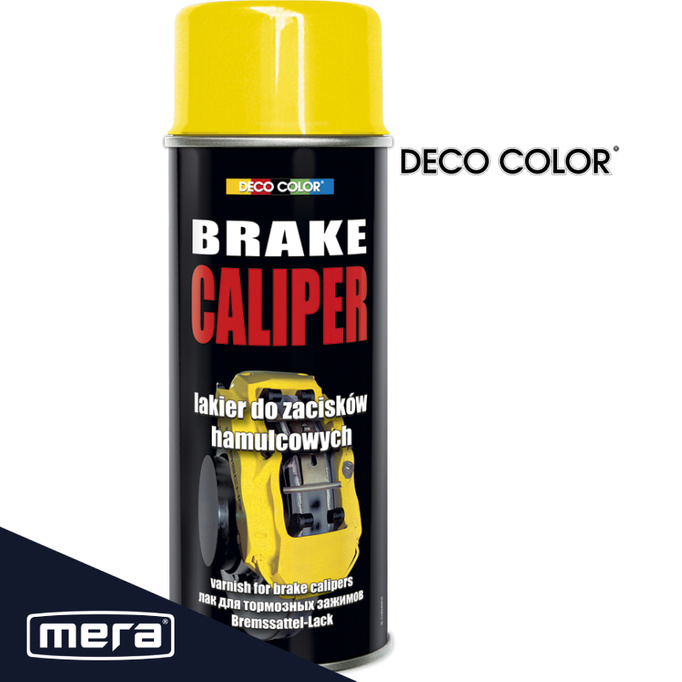 Spray Deco Color lakier BRAKE CALIPER żółty do zacisków hamulcowych i bębnów 400ml 25350
