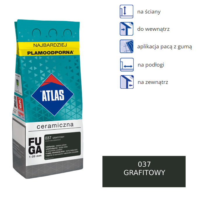 Atlas Ceramic Fugue - 037 Graphite 2kg