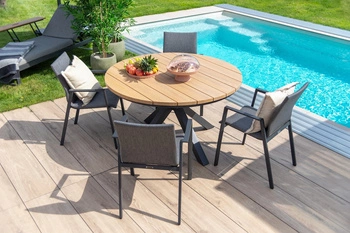 Zestaw ogrodowy Zefiro&Orte 130 cm BOLZANO aluminium antracyt