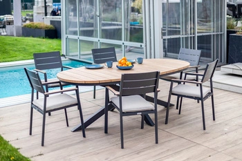 Zestaw jadalniany Zefiro BOLZANO aluminium antracyt