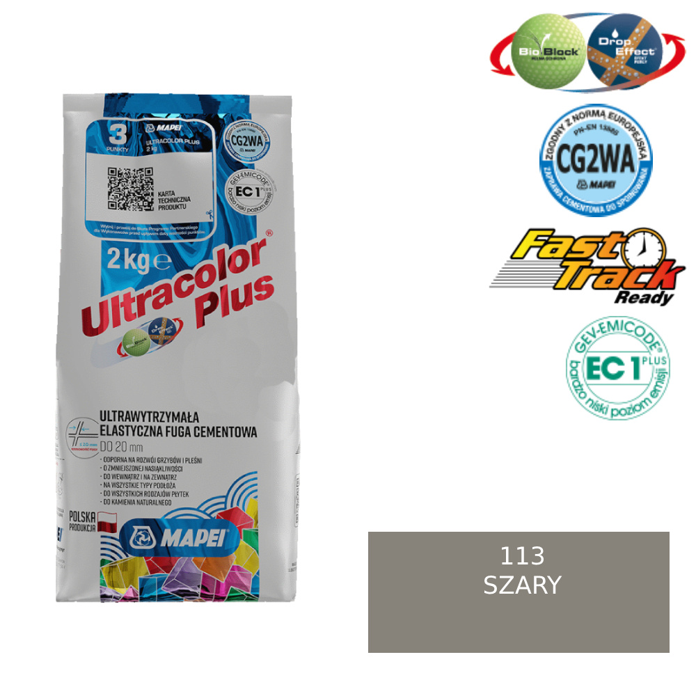 MAPEI ULTRACOLOR PLUS FUGA - 113 szary 2kg - Kup teraz! | MERA Sklep
