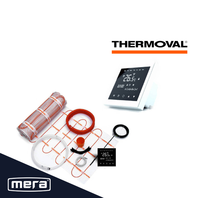 THERMOVAL ZESTAW MATA GRZEJNA 2,5m2 + REGULATOR TVT 30 BB BIAŁY